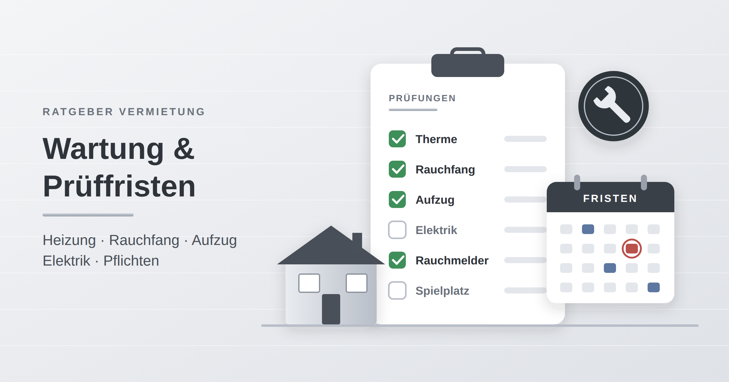Der Wartungskalender f&uuml;r Vermieter